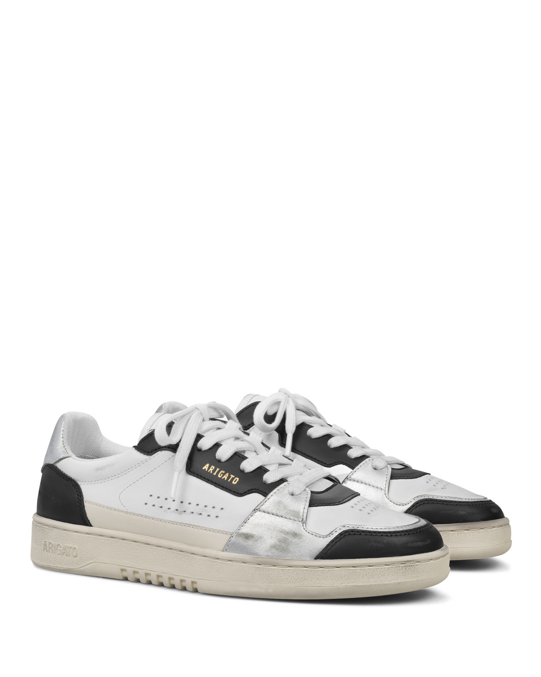 W Dice Lo Sneaker Distressed White/Black Leather/Suede