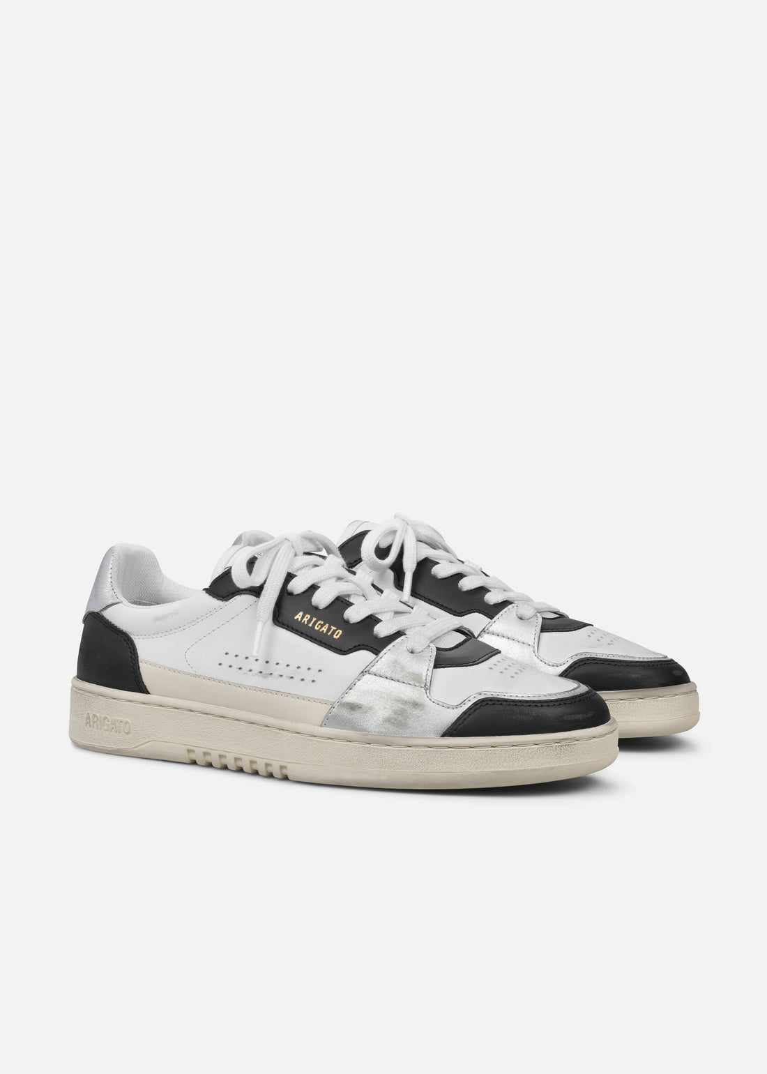 W Dice Lo Sneaker Distressed White/Black Leather/Suede