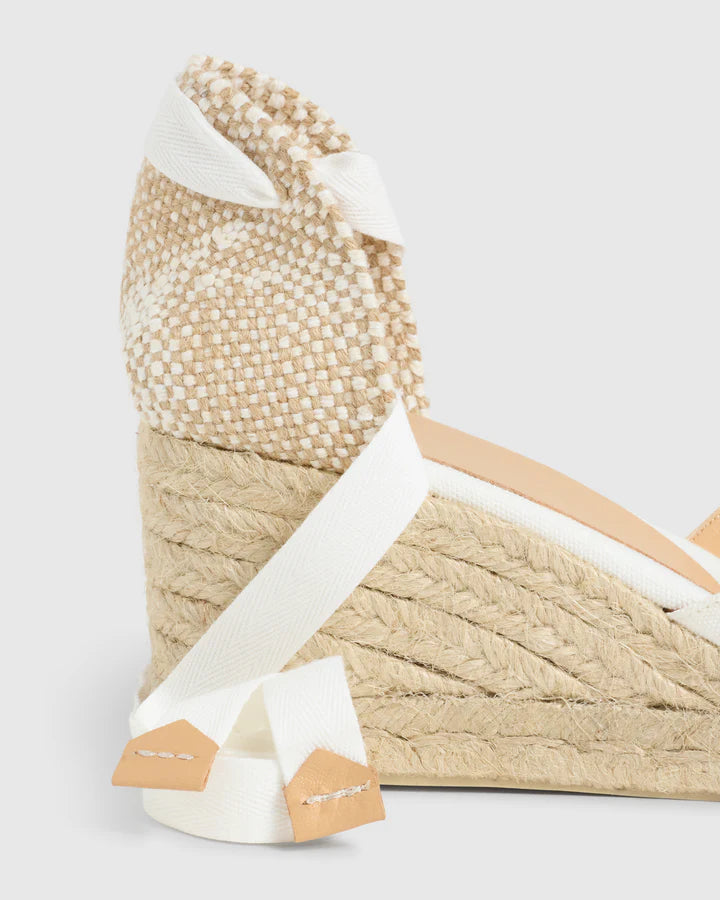 Bilina Wedge White Espadrille