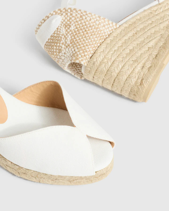 Bilina Wedge White Espadrille