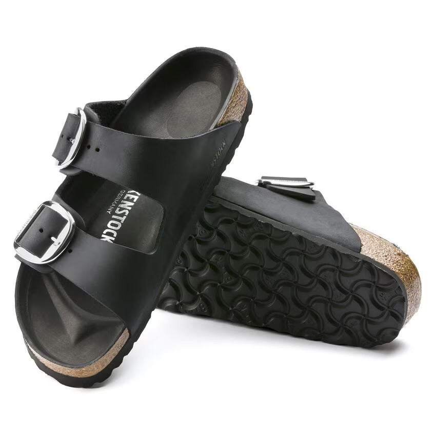 W Arizona Big Buckle Black Oiled Leather 1011074