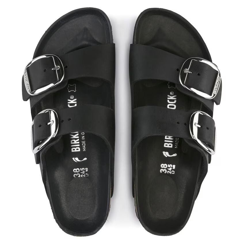W Arizona Big Buckle Black Oiled Leather 1011074