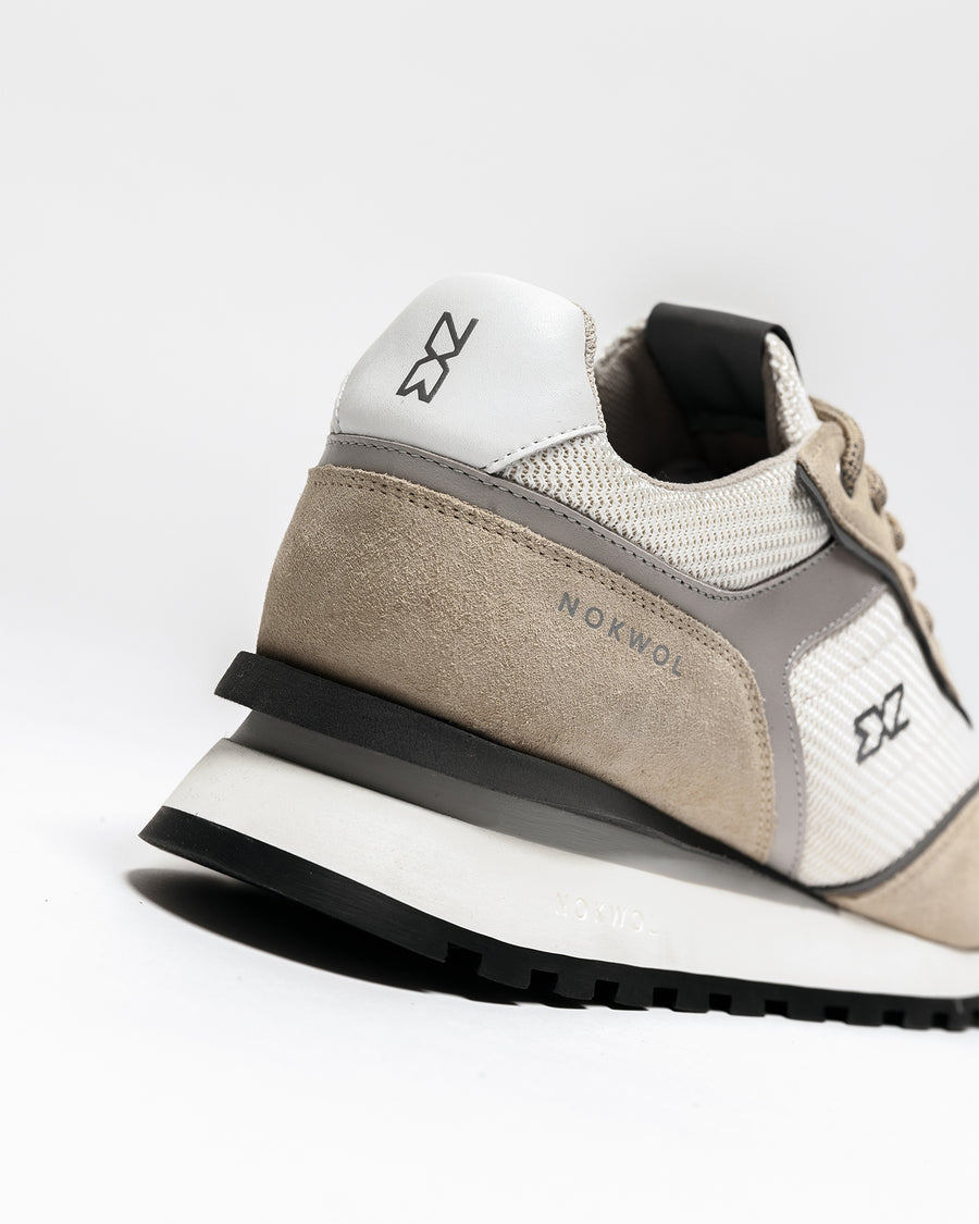 Chogg Suede/Mesh/Leather Off White