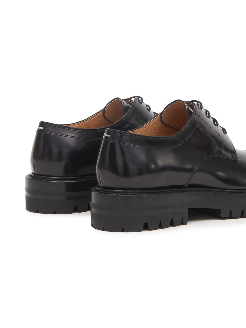 Tabi County Lace-Up Derby Black Calf Leather