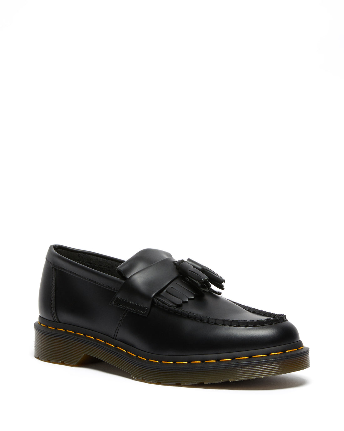 Adrian Ys Tassle Loafer Black Leather