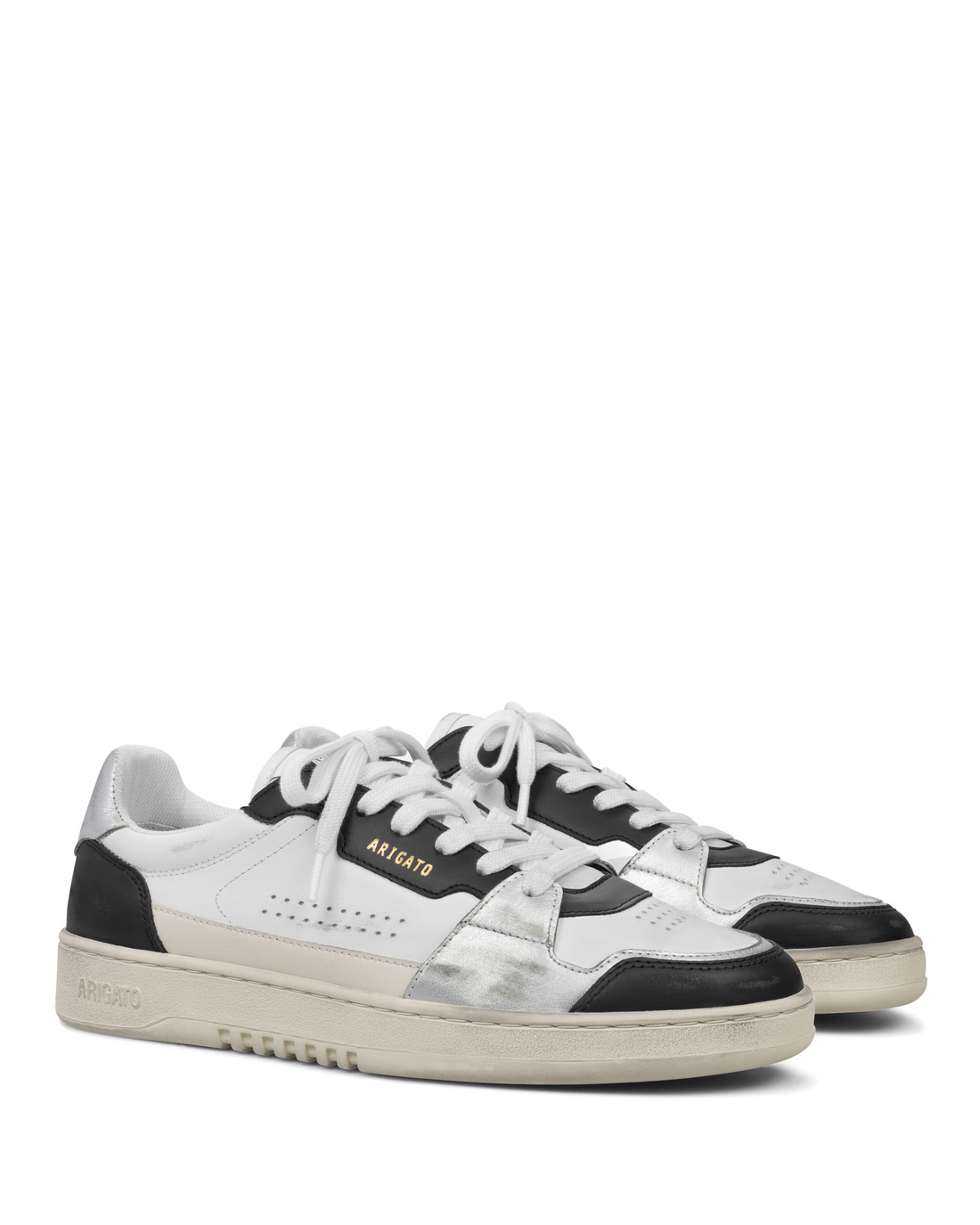 Dice Lo Sneaker Distressed White/Black Leather/Suede