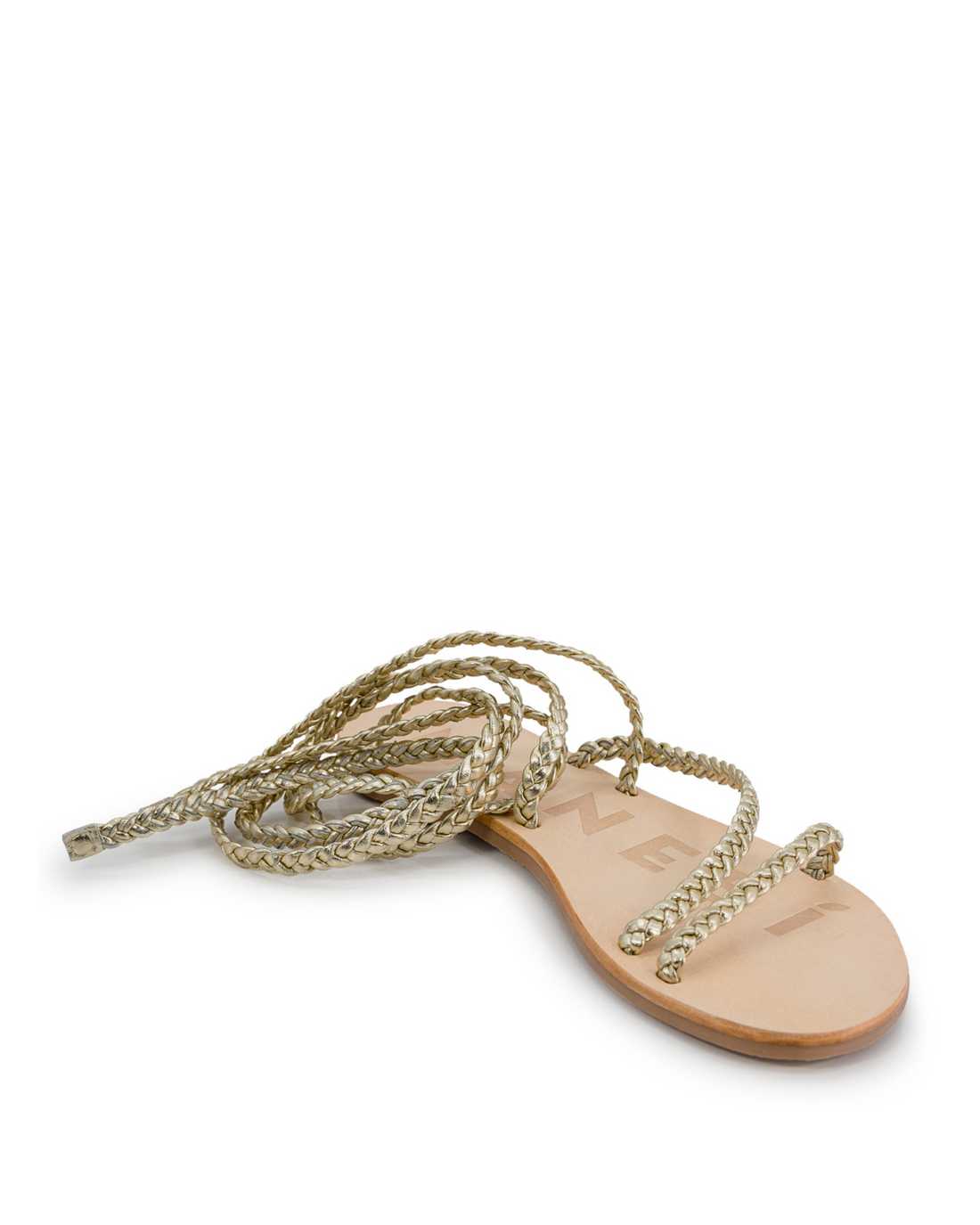 Braided Sandal Silver Leather