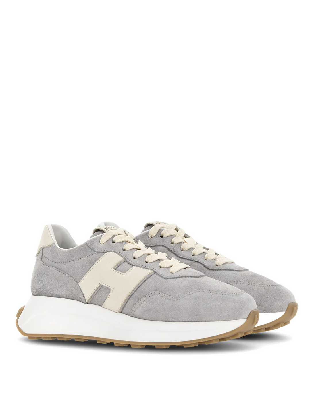 M H Patch Running Sneaker Grey Suede