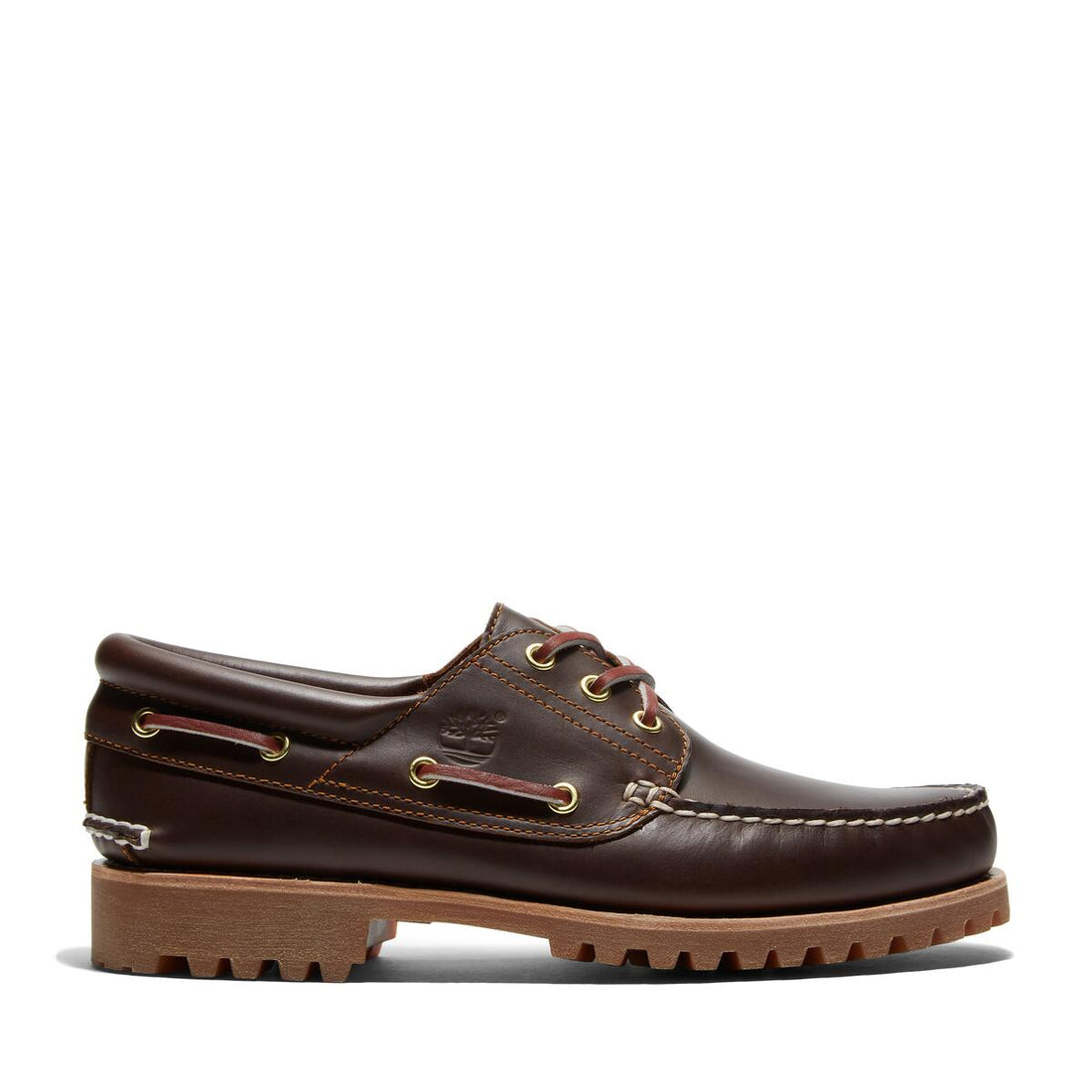 Handswen 3 Eye Boat Shoe Brown Leather