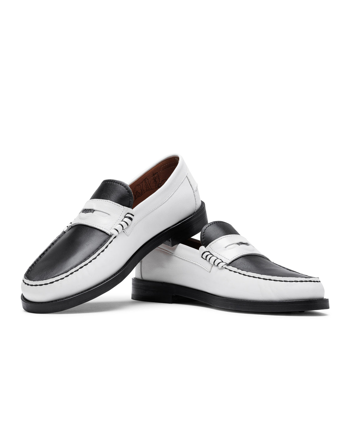 Riviera White/Black Leather