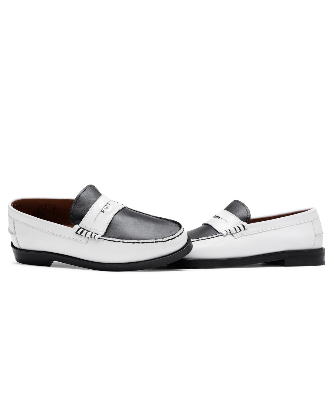 Riviera White/Black Leather