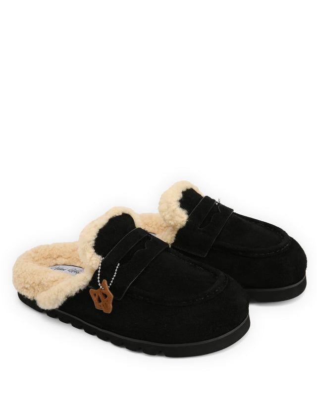 Cord Fur Black Suede