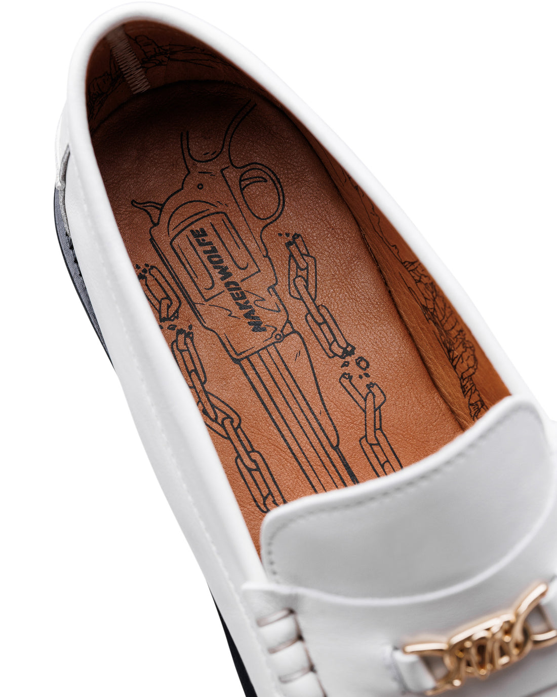 Roma White Leather