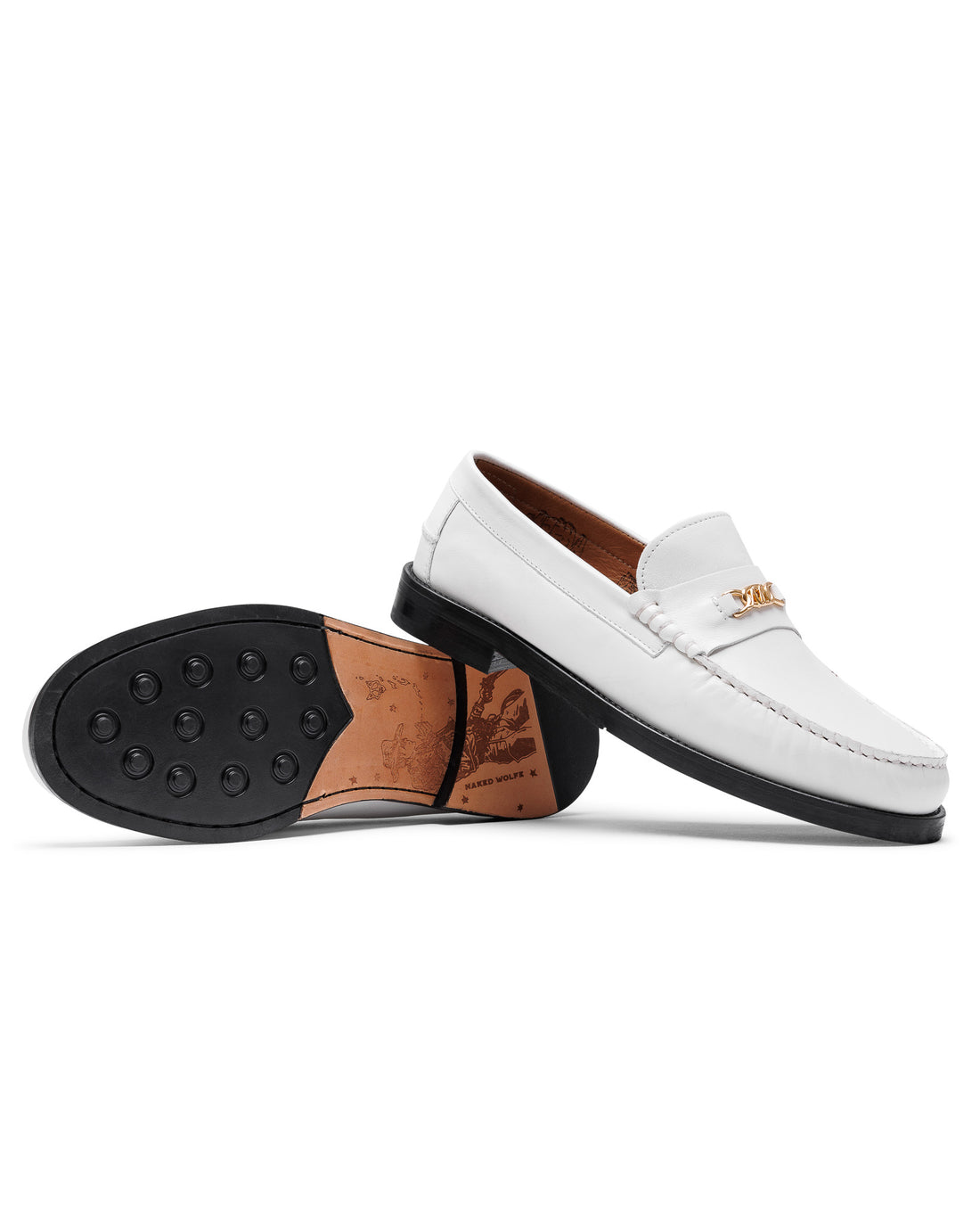 Roma White Leather