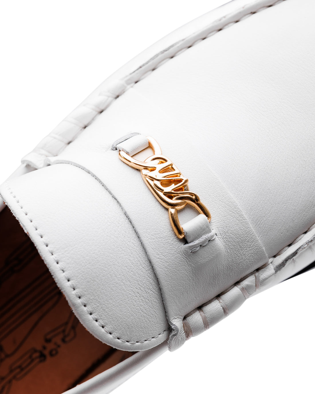 Roma White Leather