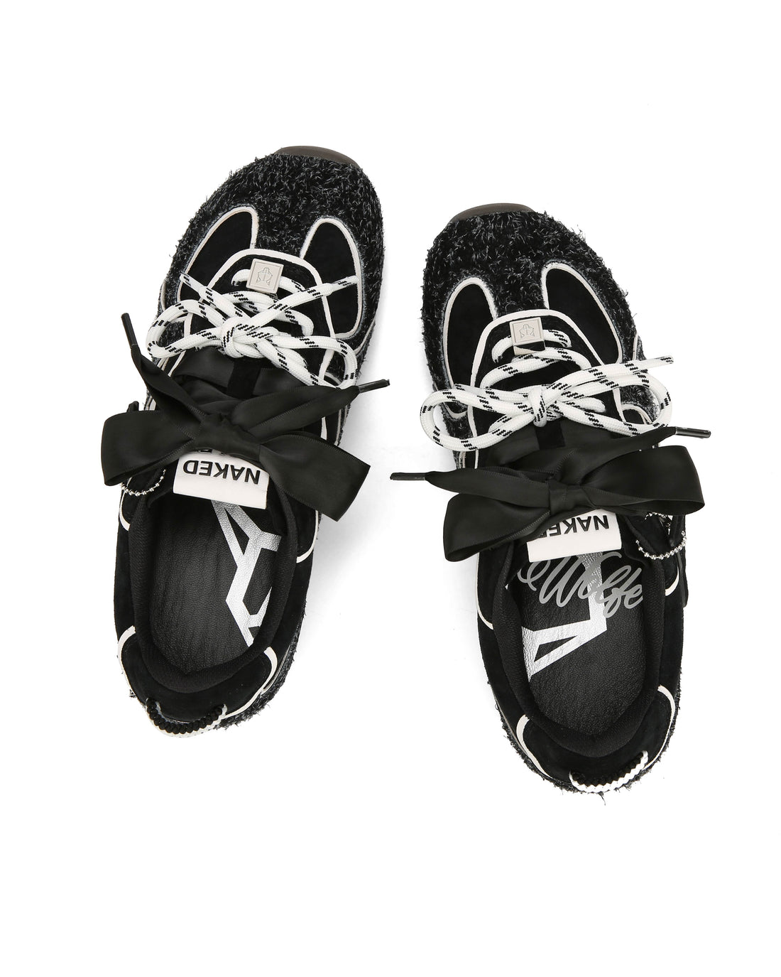 Adored Black Hairy Suede