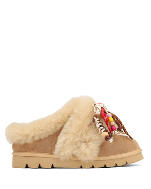 April Beige Hairy Suede