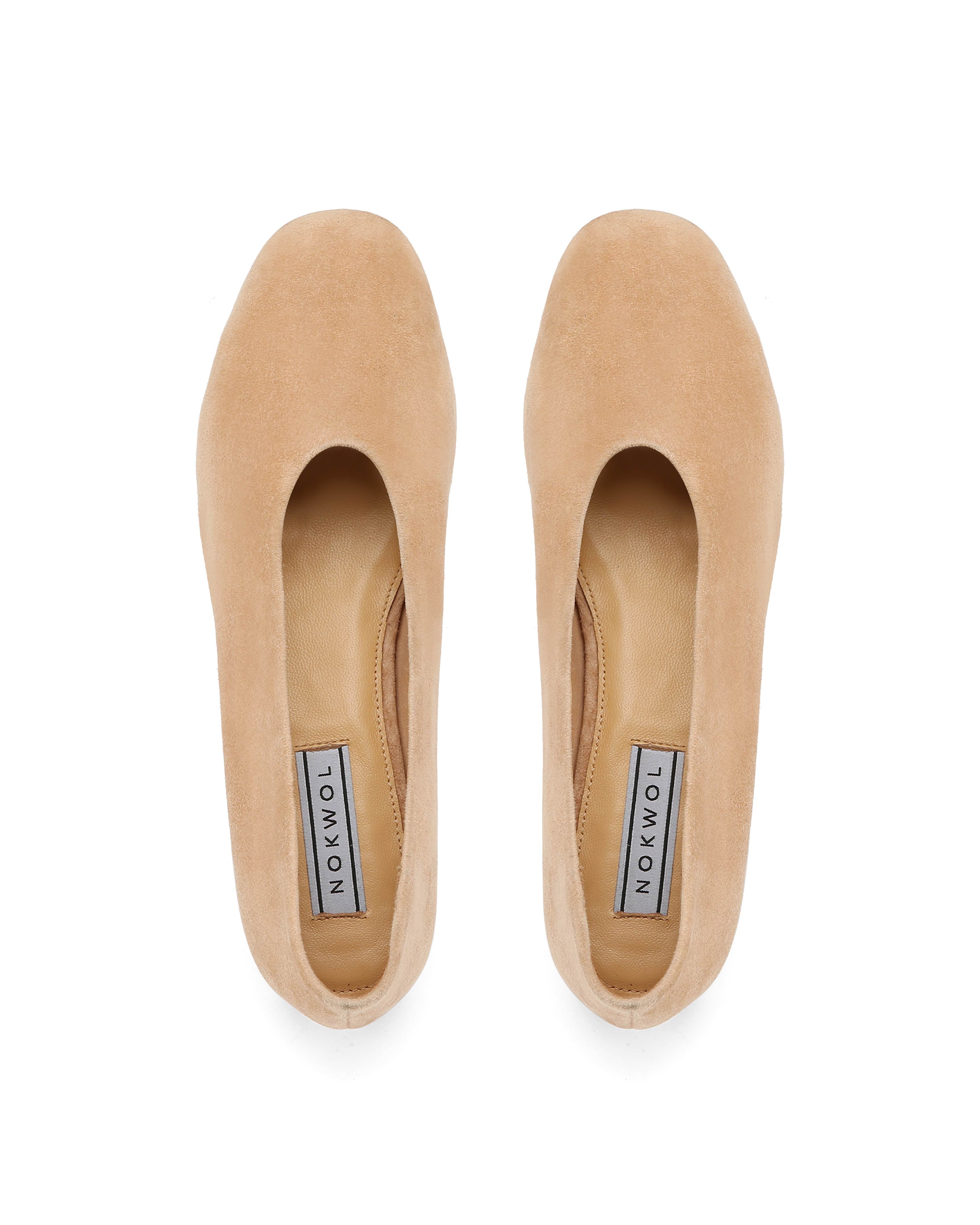 Buy Nokwol Women Jiso Fawn Suede Leather Flat