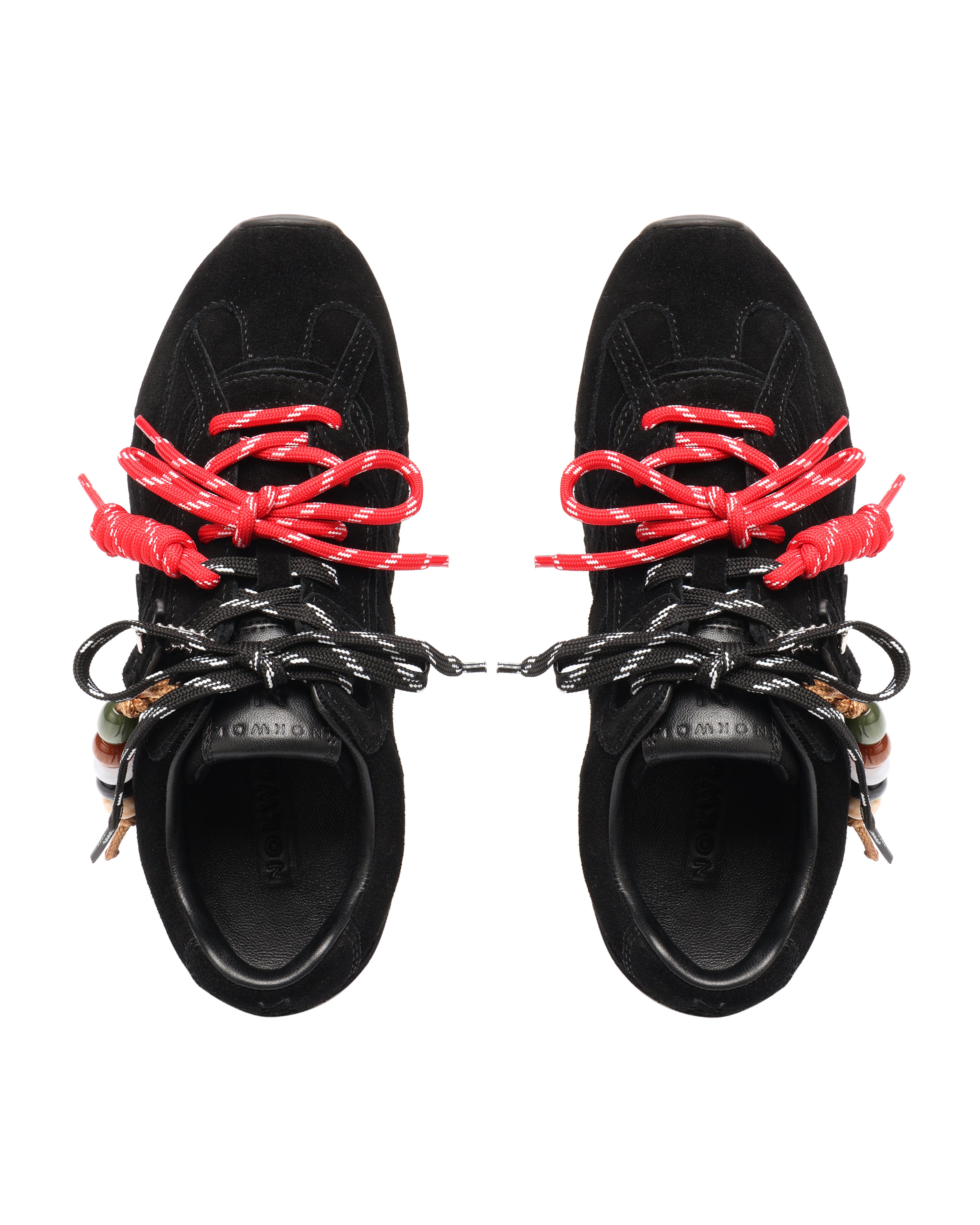 ノワール Nokwol Women Atlas Black Suede Sneakers | Nokwol