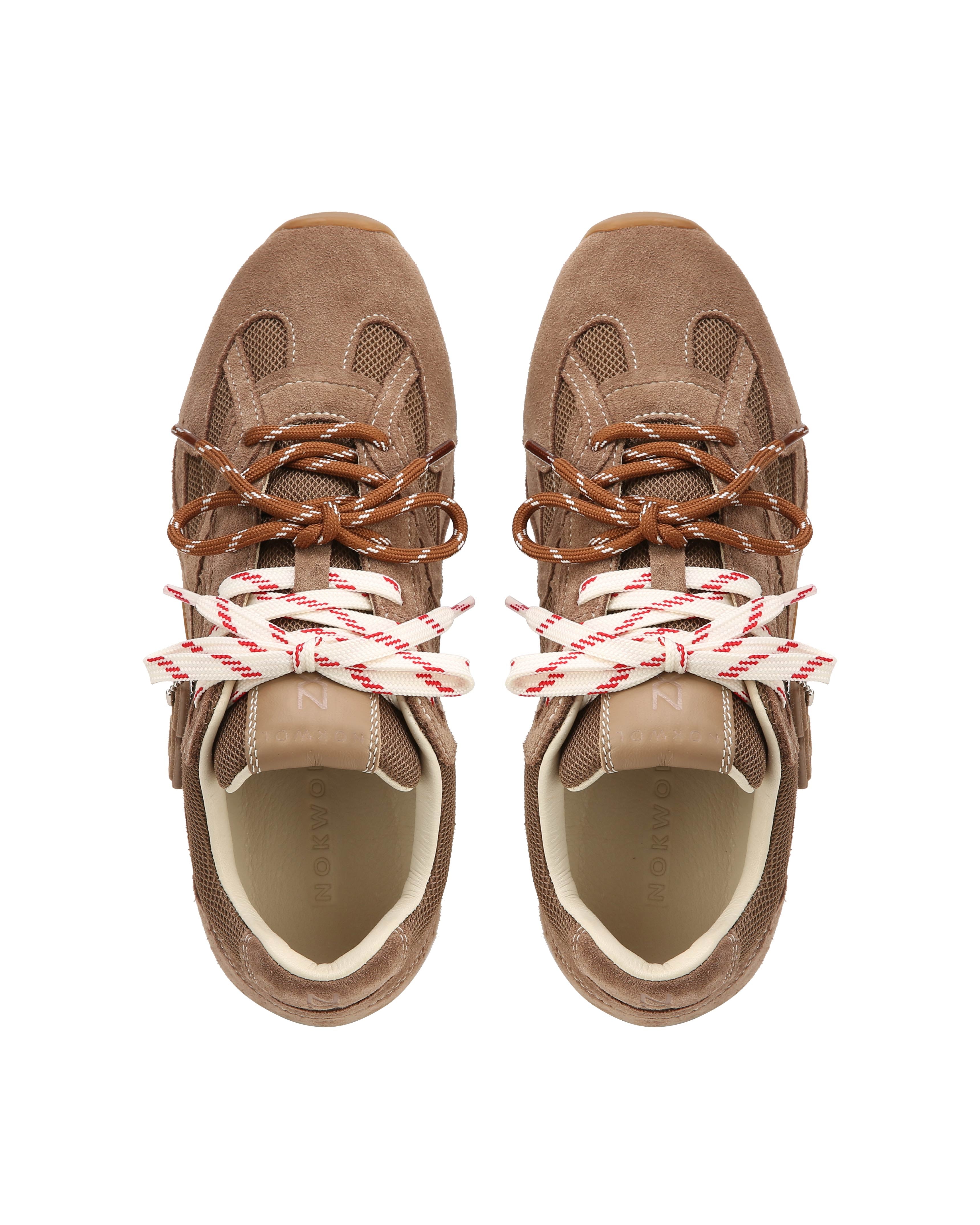 Nokwol Women Atlas Mesh Mushroom Suede Sneakers | Nokwol