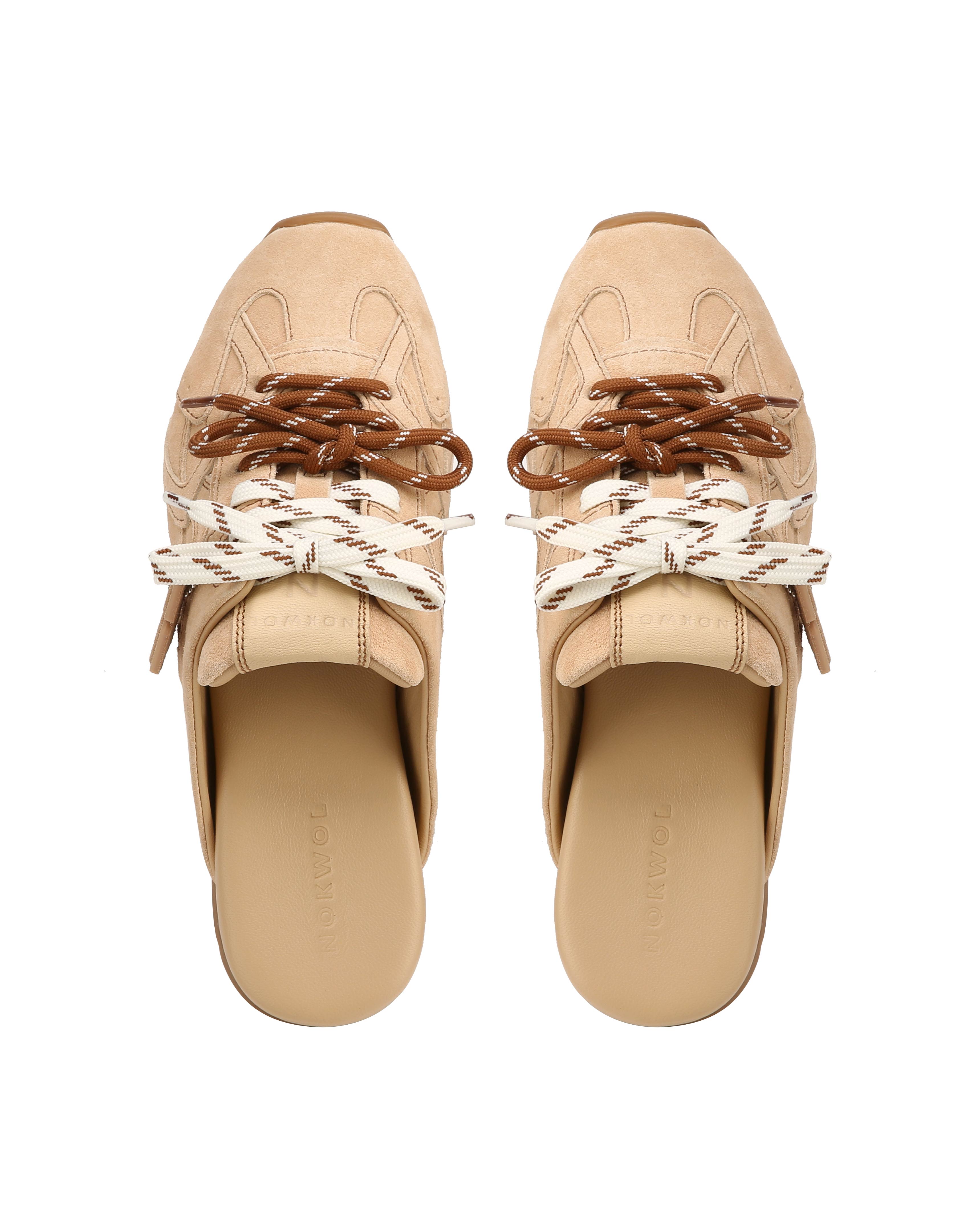 Nokwol Women Eden Brown Leather/Suede Sneakers | Nokwol