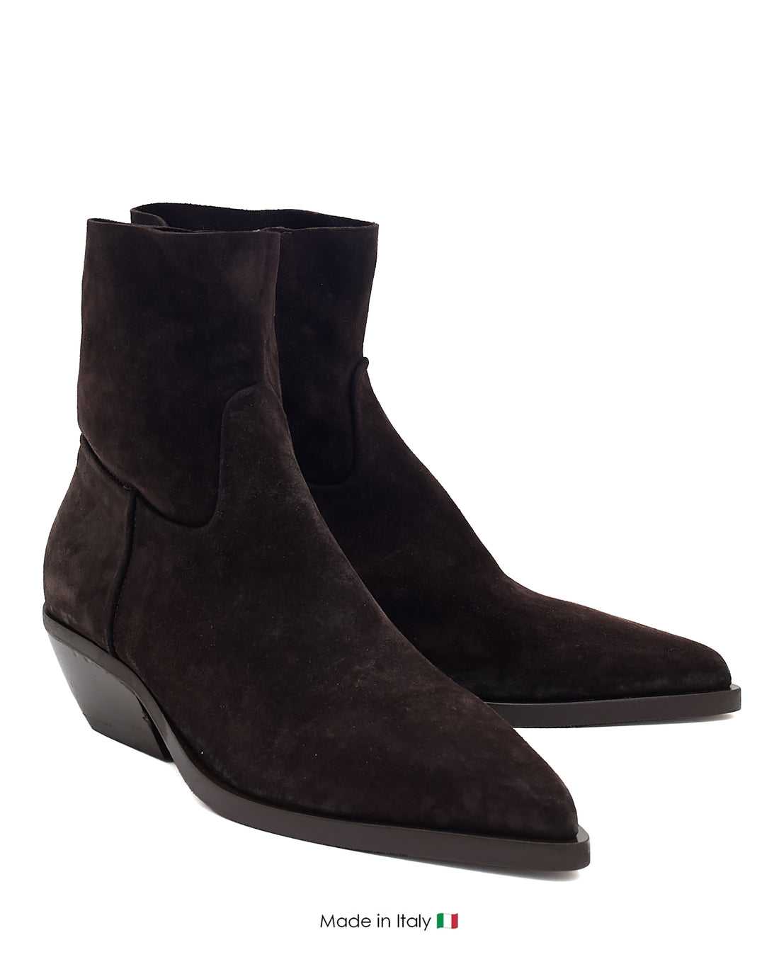 Western Ankle Boot Dark Brown Suede E4519