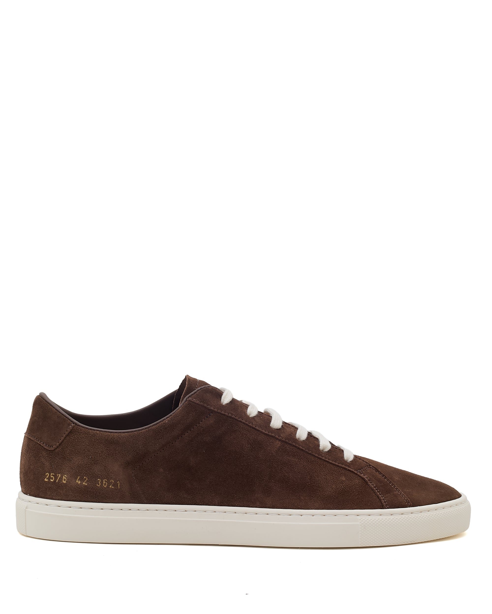Common Projects Achilles Slim Premium in Off Black Suede 2576 0514