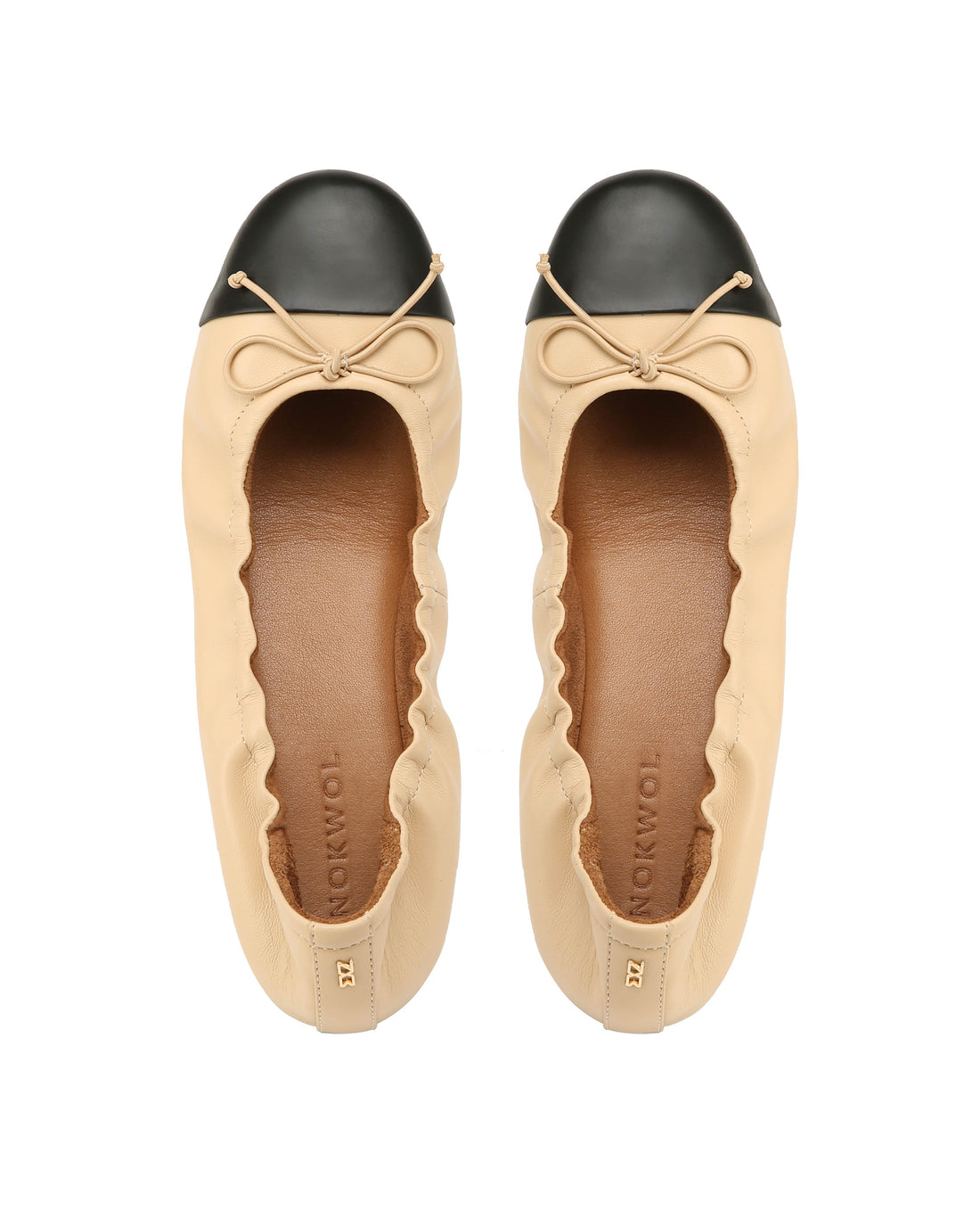 Cambria Beige Leather/Black Toe
