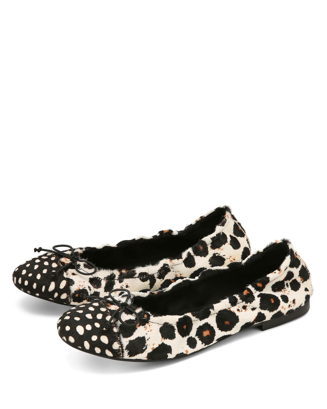 Cambria Cow Print Pony/Spot Toe