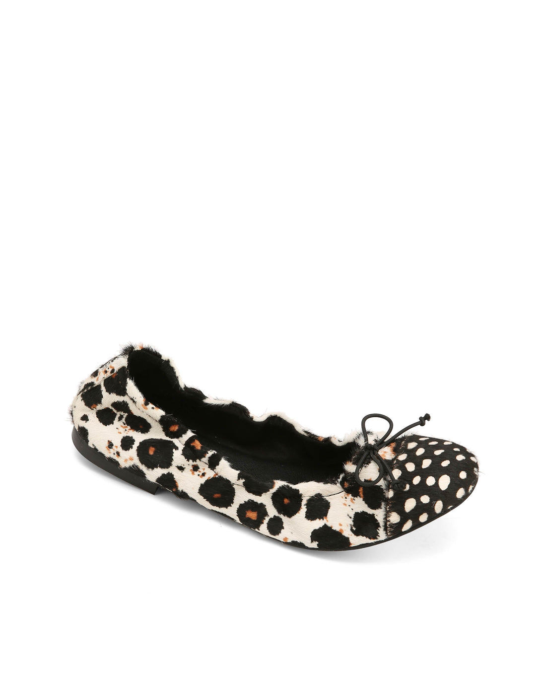 Cambria Cow Print Pony/Spot Toe
