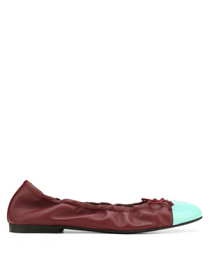Cambria Burgundy Leather/Mint Toe