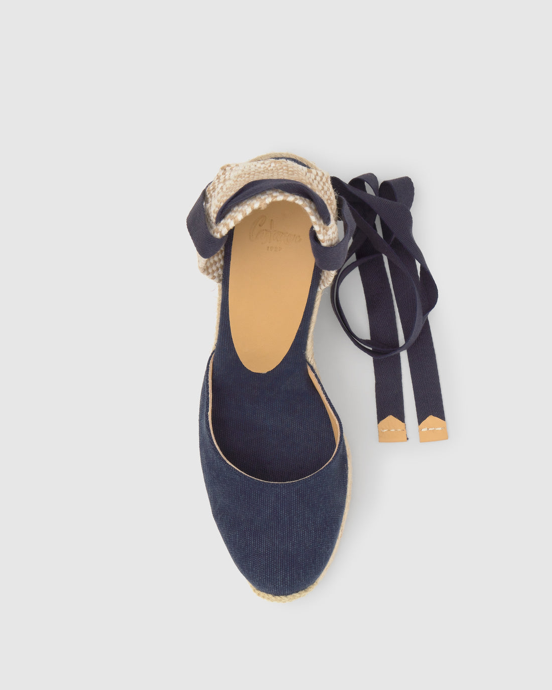 Carina 8 Azul Oxford Wedge Espadrille