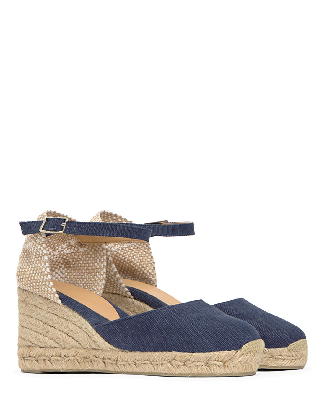 Carol 6 Azul Oxford Wedge Espadrille
