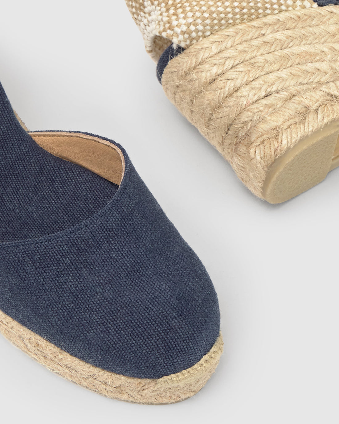 Carol 6 Azul Oxford Wedge Espadrille