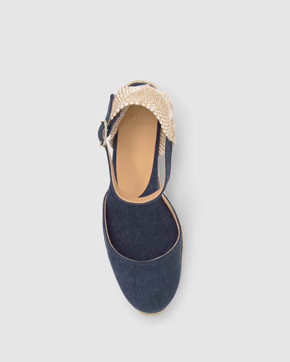 Carol 6 Azul Oxford Wedge Espadrille