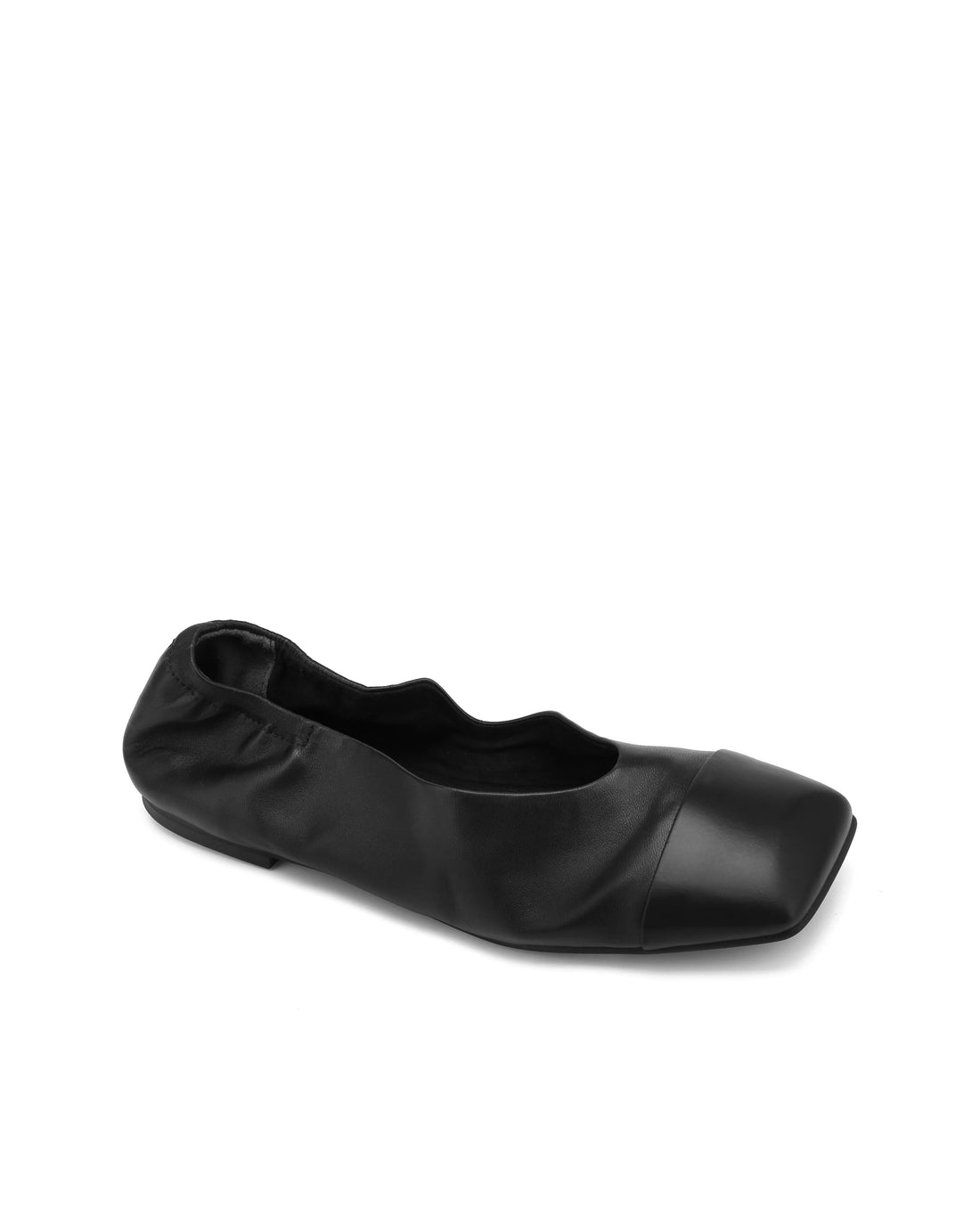 Clemmi Black Leather/Black Toe