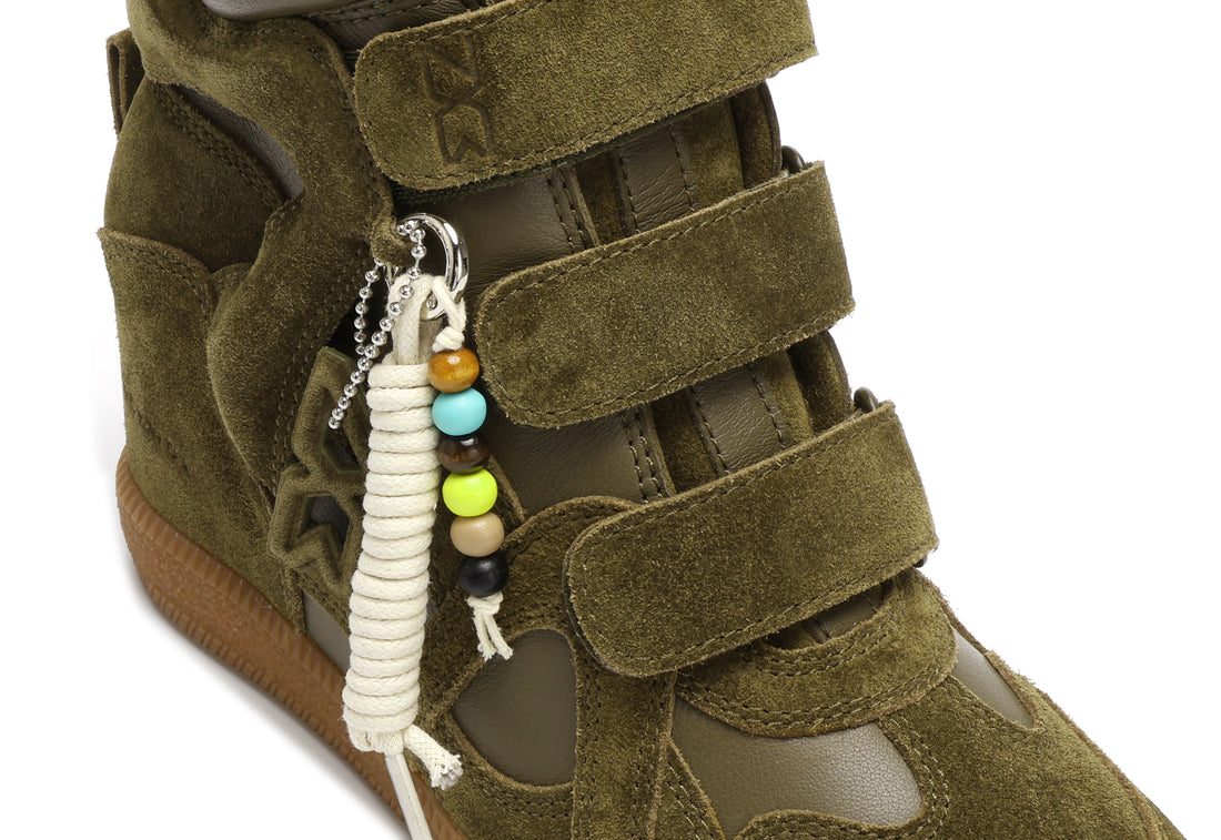Demmi Khaki Leather/Suede