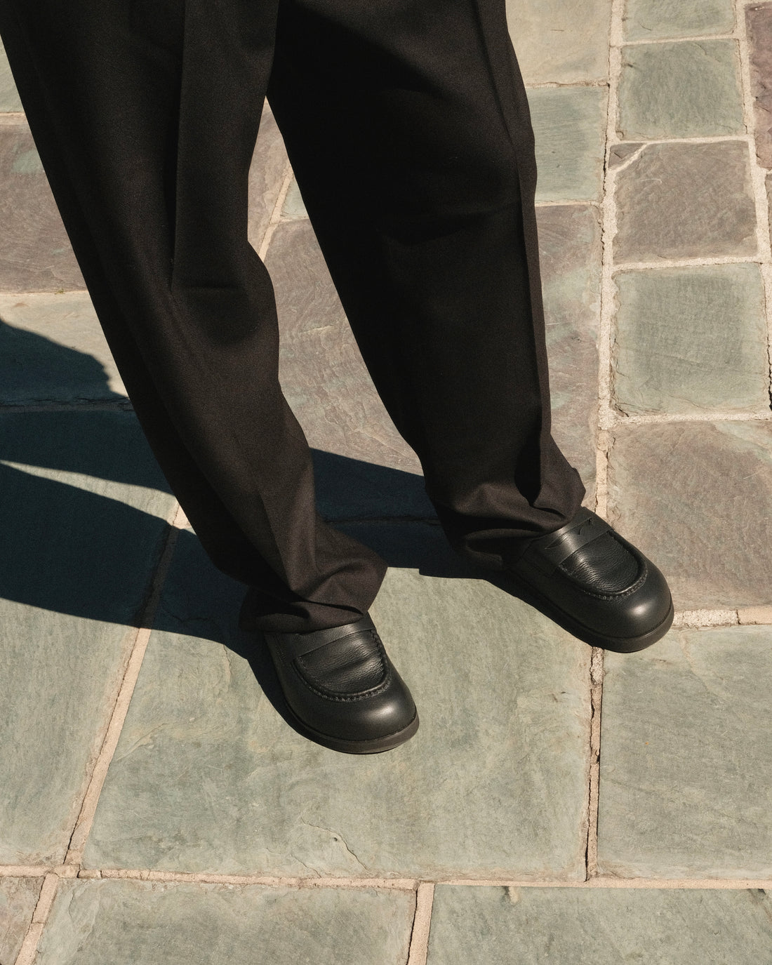Cord Black Pebble Leather