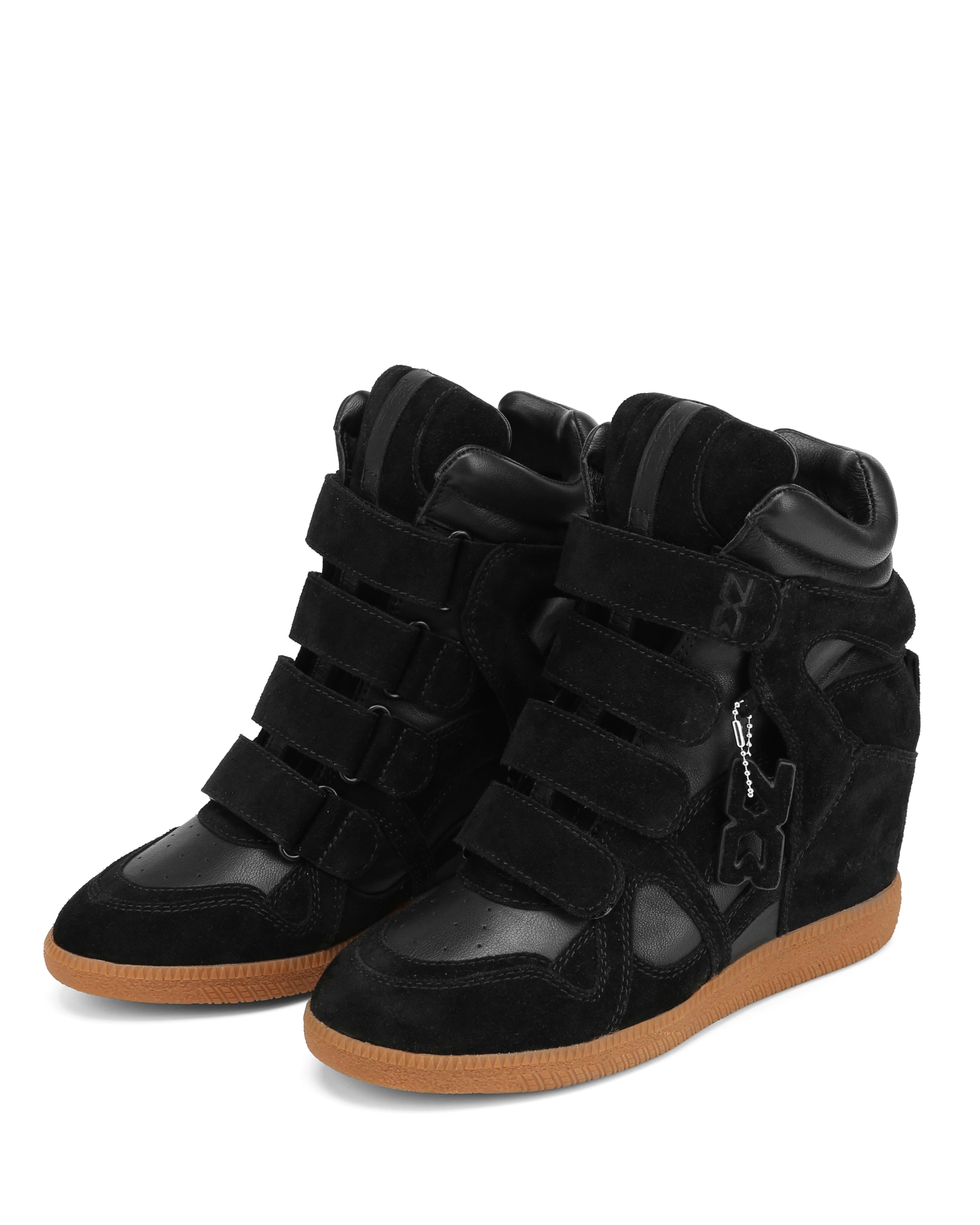 Nokwol Women Eden Black Leather/Suede Sneakers | Nokwol