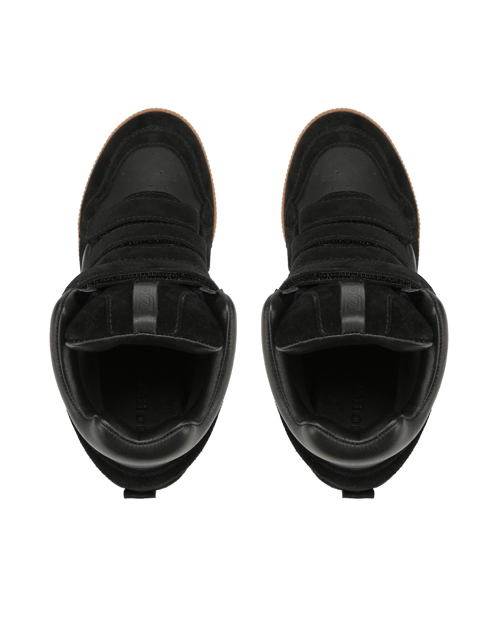Nokwol Women Eden Black Leather/Suede Sneakers | Nokwol