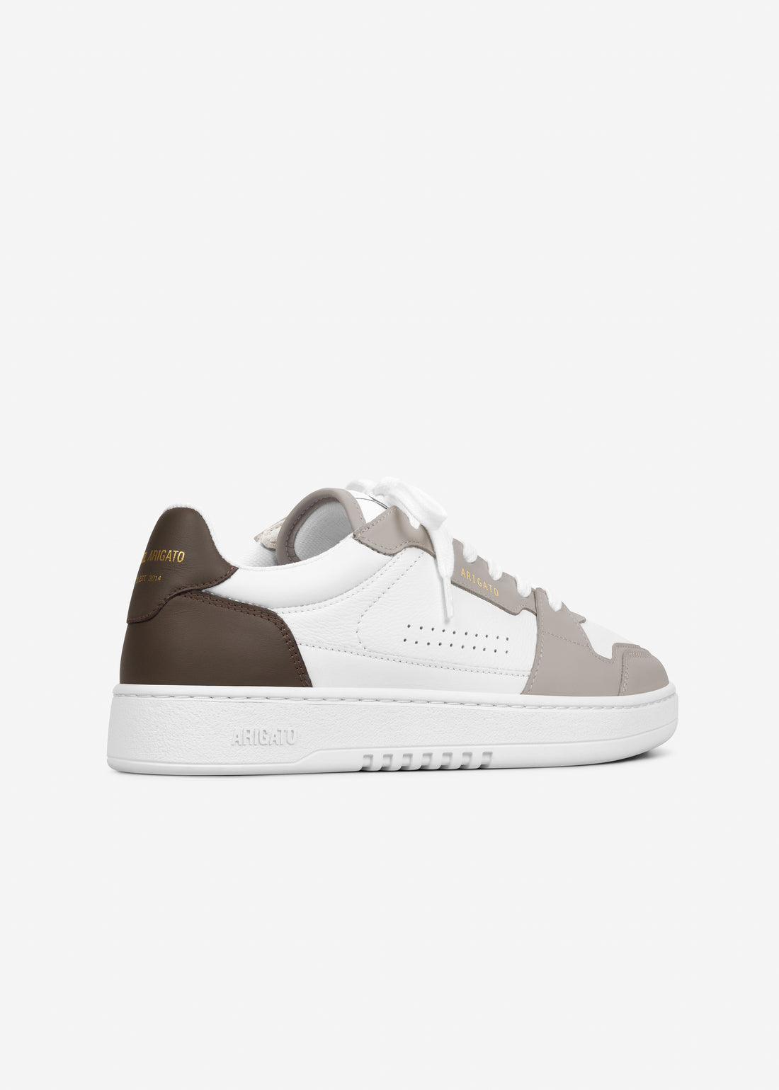 Dice Lo Sneaker White/Dark Brown Leather/Suede