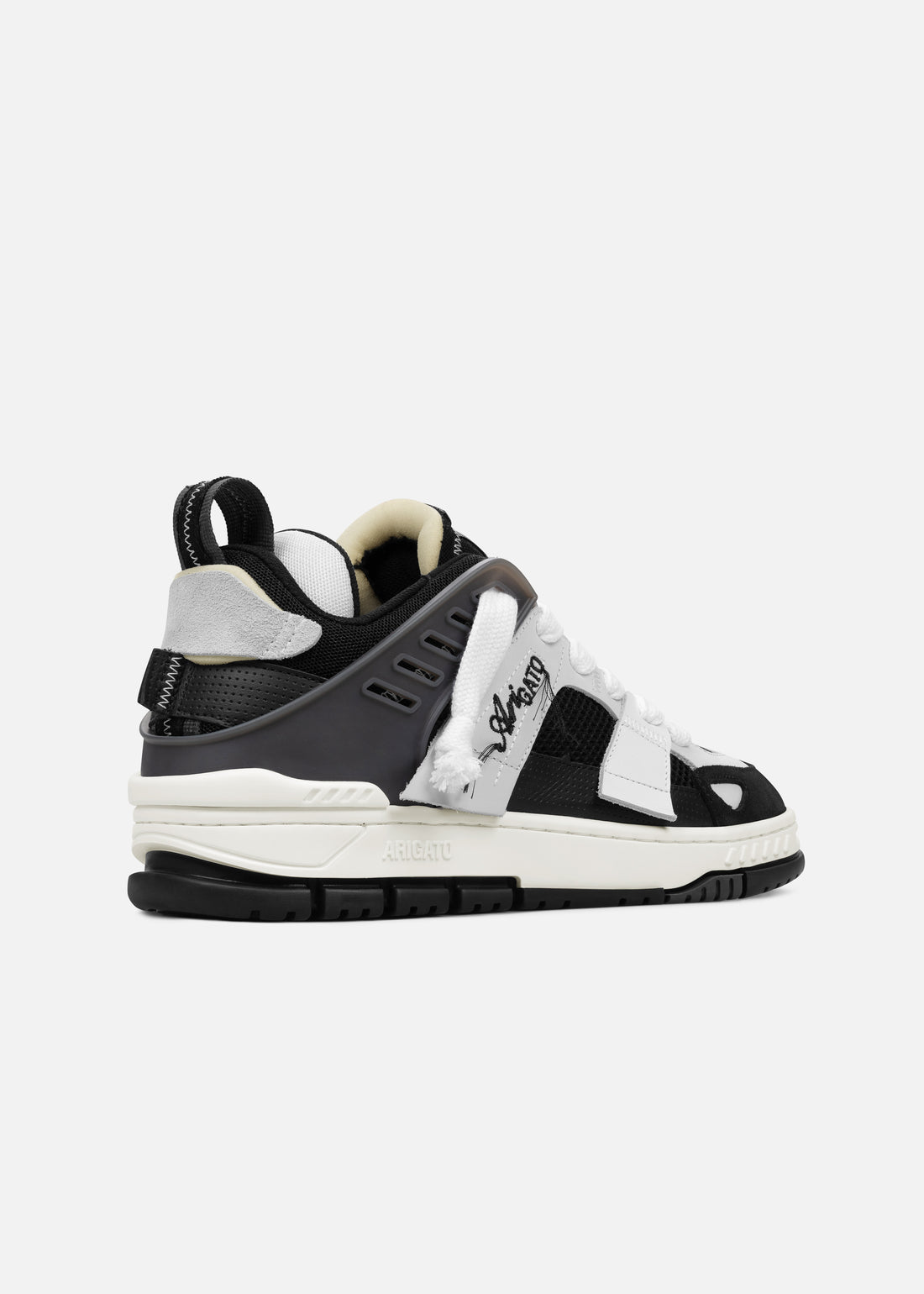 Area Patchwork Black/White Leather/Mesh