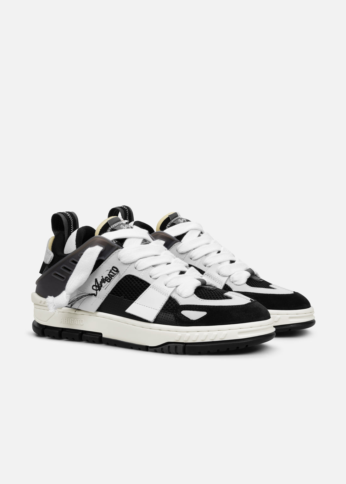 Area Patchwork Black/White Leather/Suede