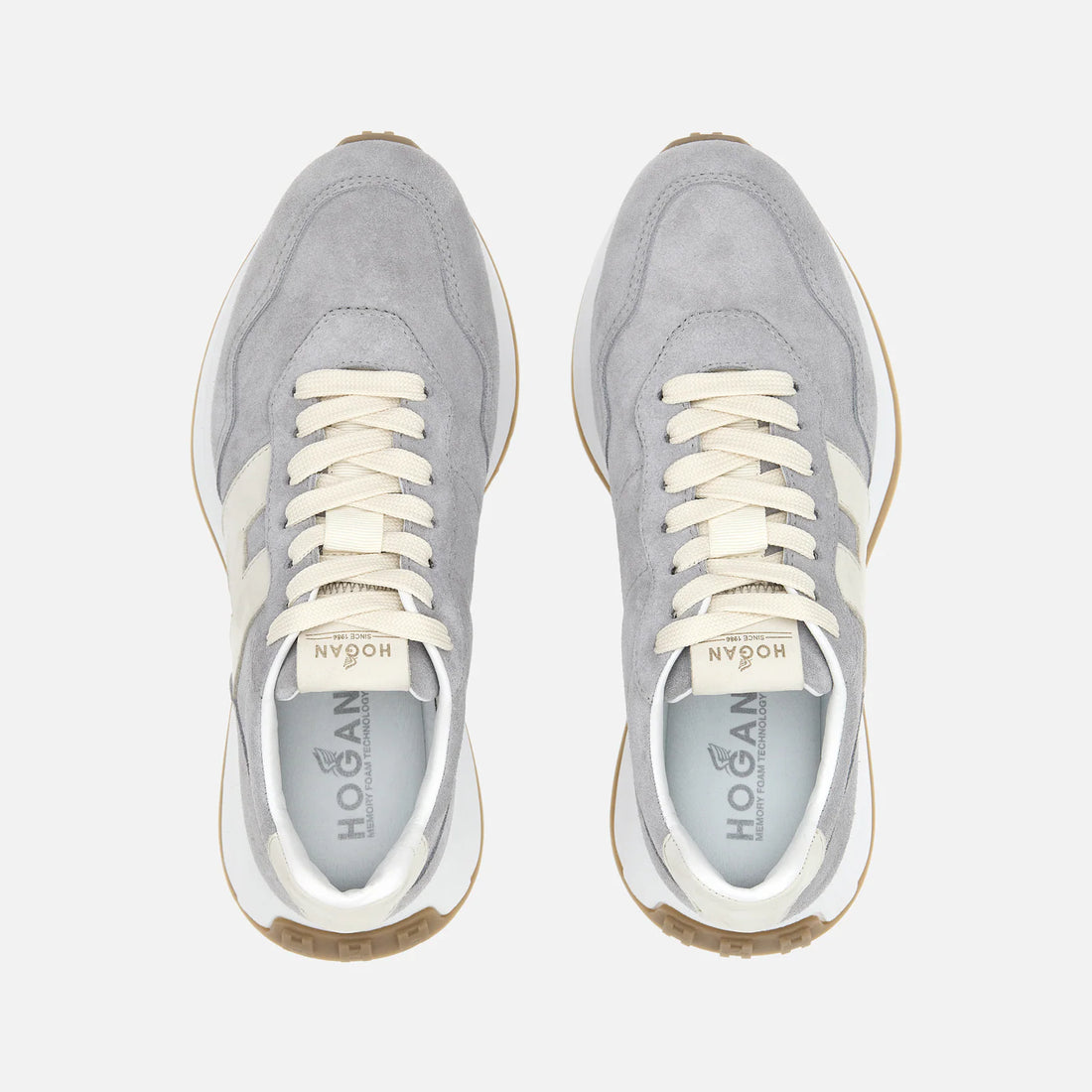 M H Patch Running Sneaker Grey Suede