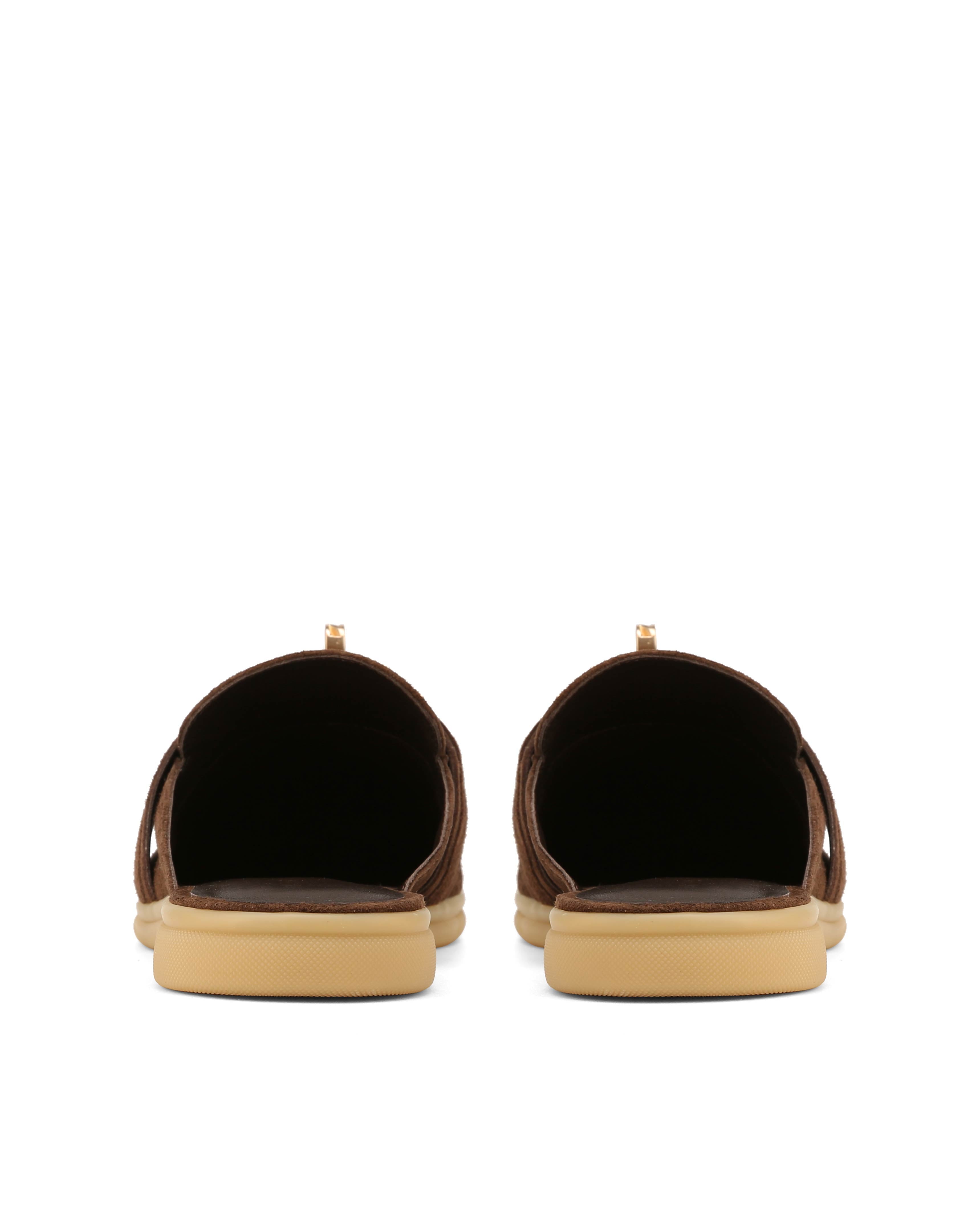 Nokwol Women Jen Chocolate Suede Mules | Nokwol