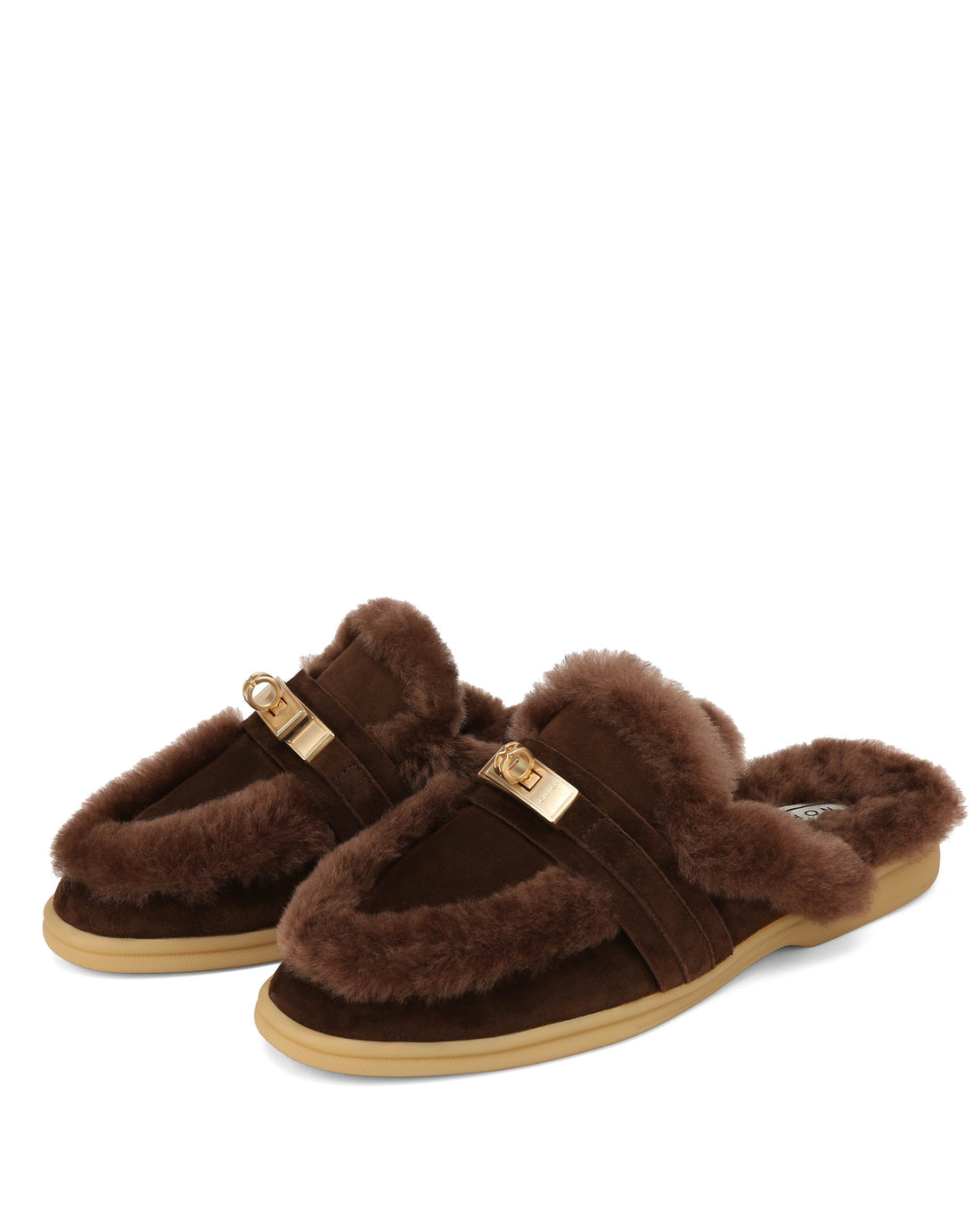 Jen Fur Chocolate Suede