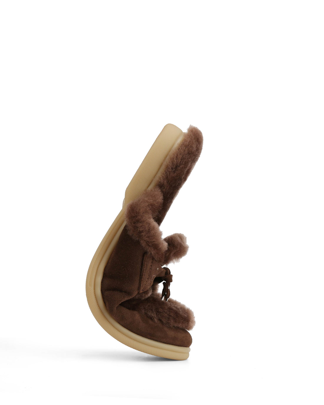 Jessie Fur Brown Suede