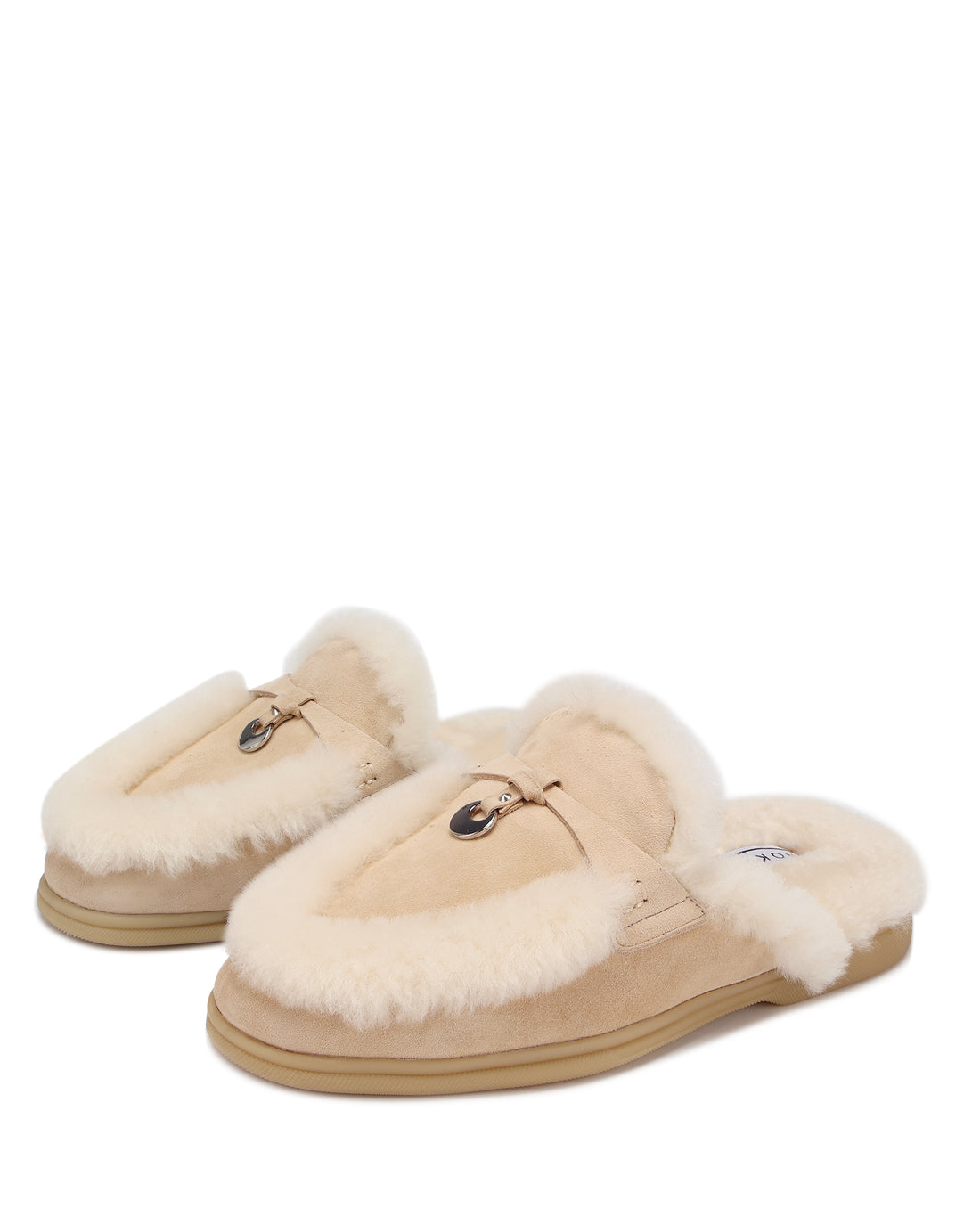 Jessie Fur Beige Suede