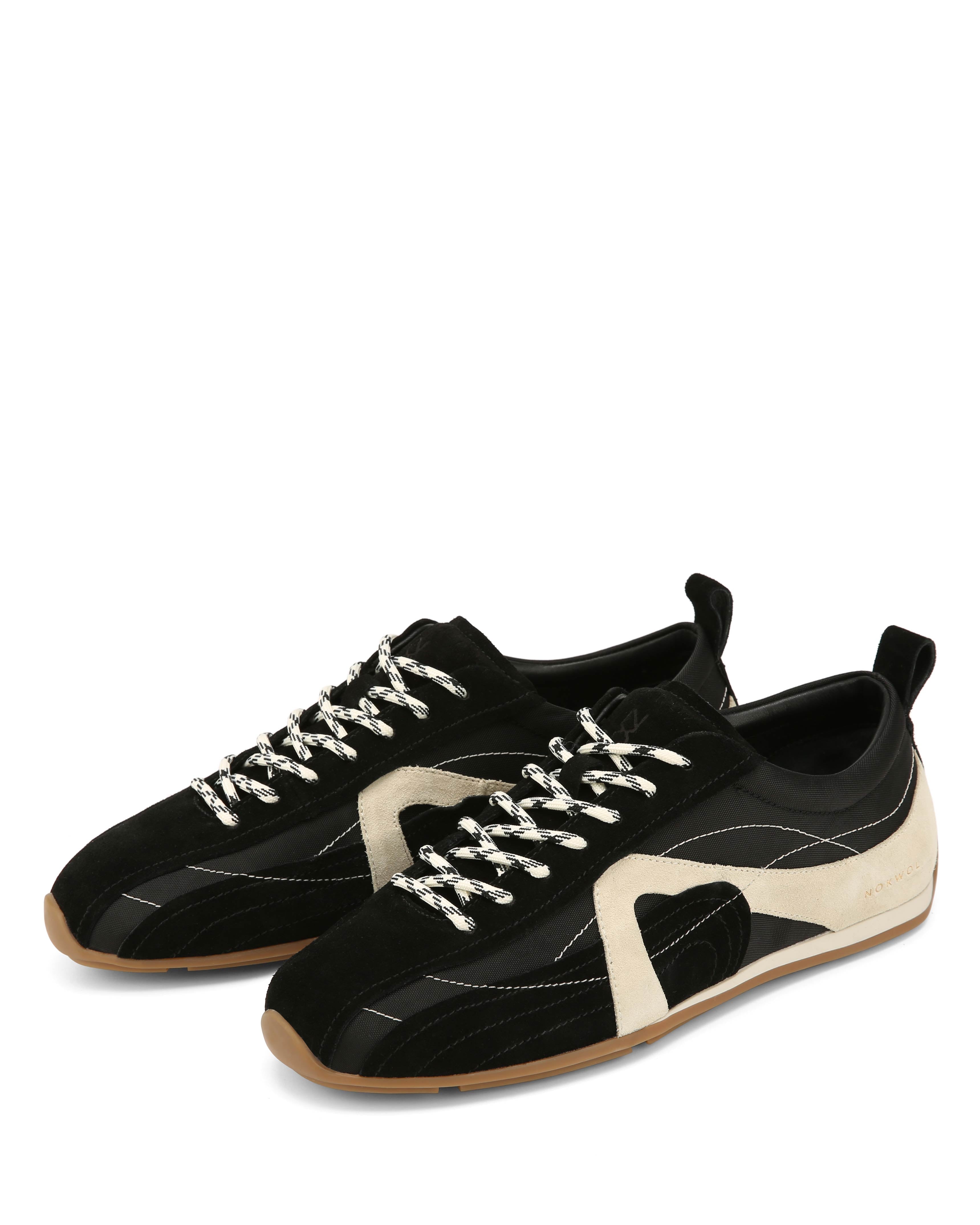 Nokwol Man Matrix-M Black Nylon/Suede Sneakers | Nokwol