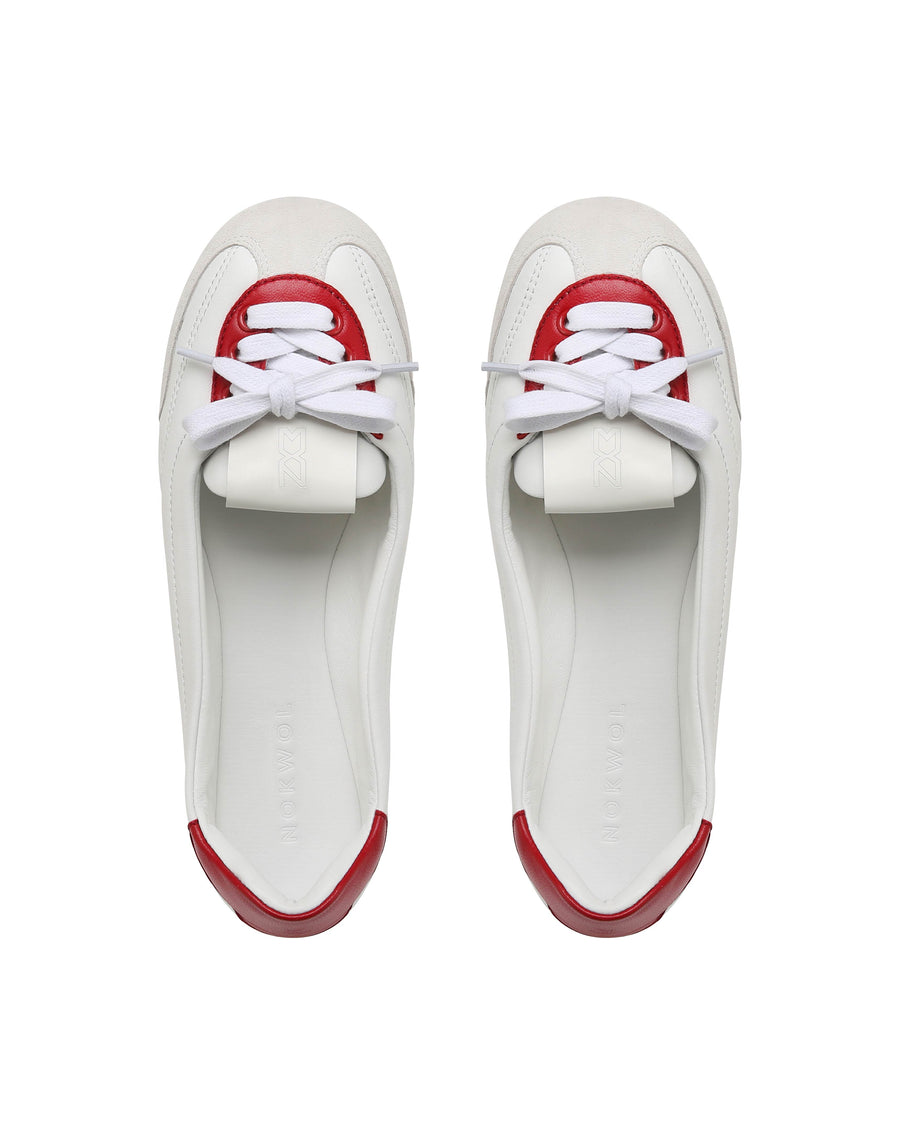 Miley Sheep Leather Red/White